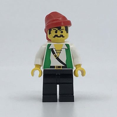 Pirate Green Vest, Black Legs, Red Bandana